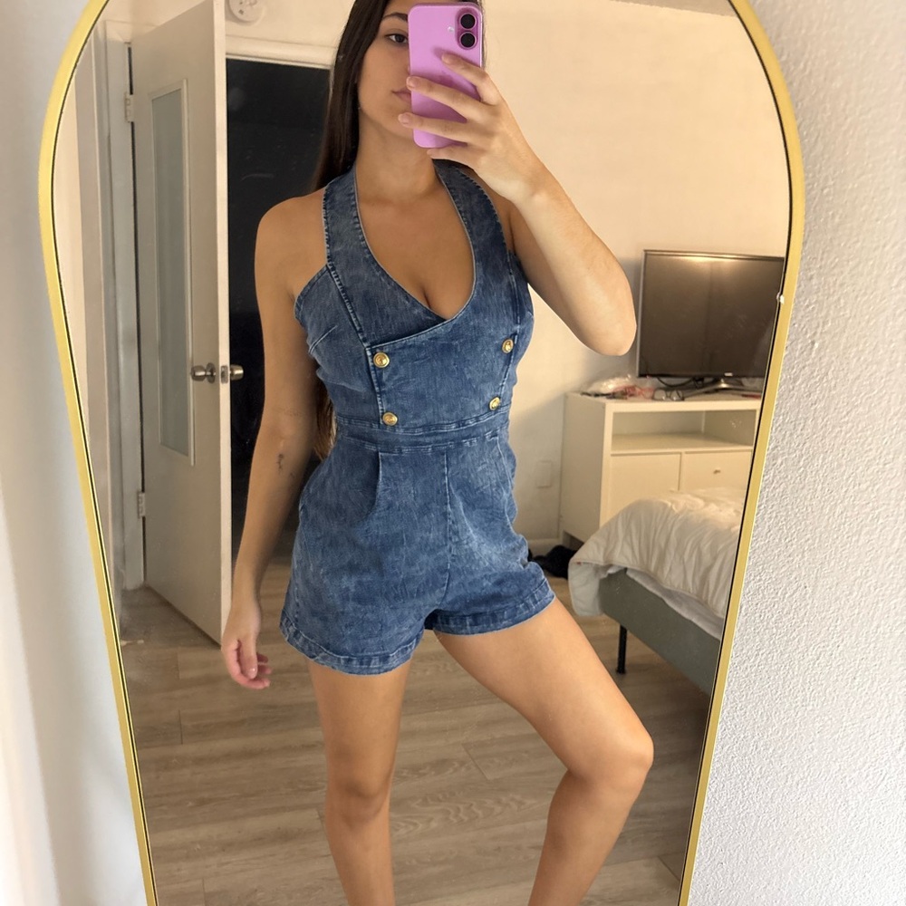 Denim Halter Dress